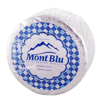 Сыр "MONT BLU" 50% с голубой плесенью круг ~2,5кг (вес)