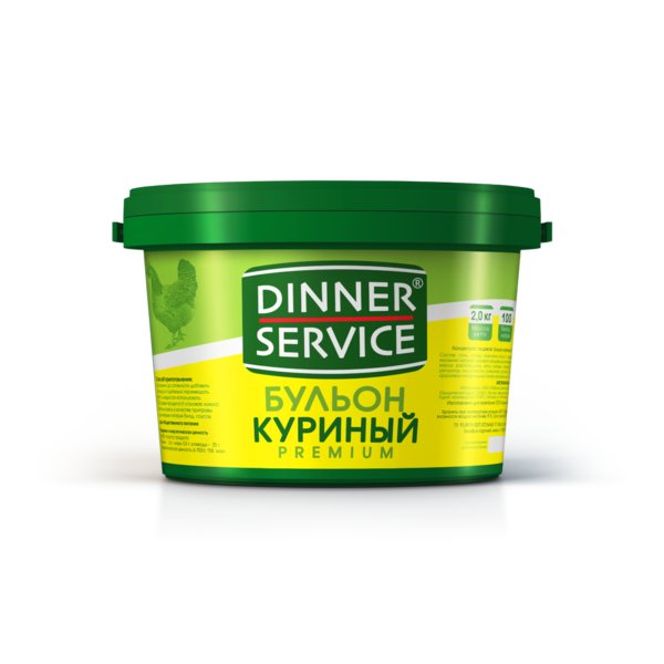 Бульон Куриный  DINNER SERVICE  (2кг/уп)